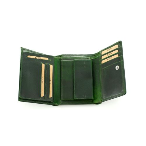 Δερμάτινο πορτοφόλι σκούρο πράσινο ΚΙΟΝ 308