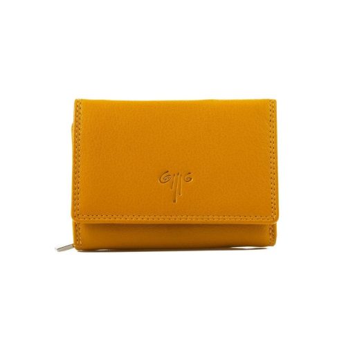 Δερμάτινο πορτοφόλι κίτρινο ΚΙΟΝ 8057
