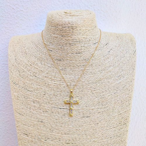 Ατσάλινο κολιέ σταυρός Anthusa necklace