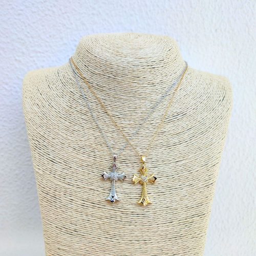 Ατσάλινο κολιέ σταυρός Constantina necklace