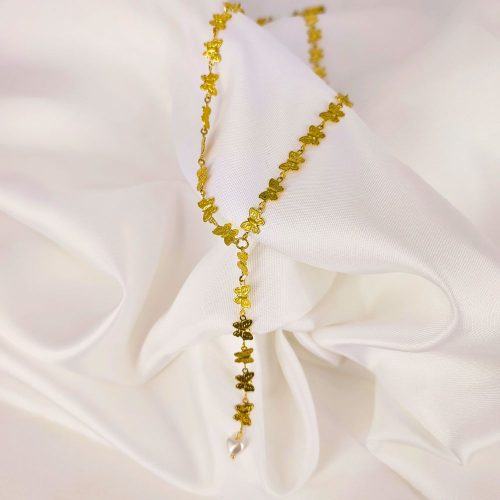 Κολιέ ατσάλι χρυσό Serene necklace