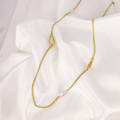 Μακρύ κολιέ ατσάλι χρυσό Alexa necklace