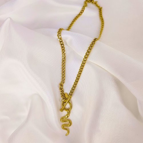 Κολιέ ατσάλι χρυσό Cove necklace