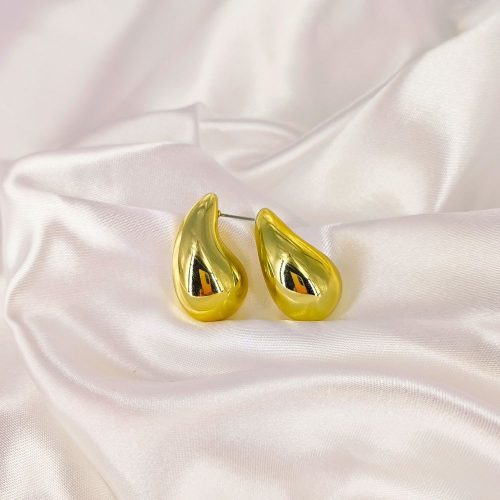 Ατσάλινα σκουλαρίκια χρυσό Drop earrings
