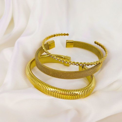 Ατσάλινο βραχιόλι χρυσό Aras bracelet