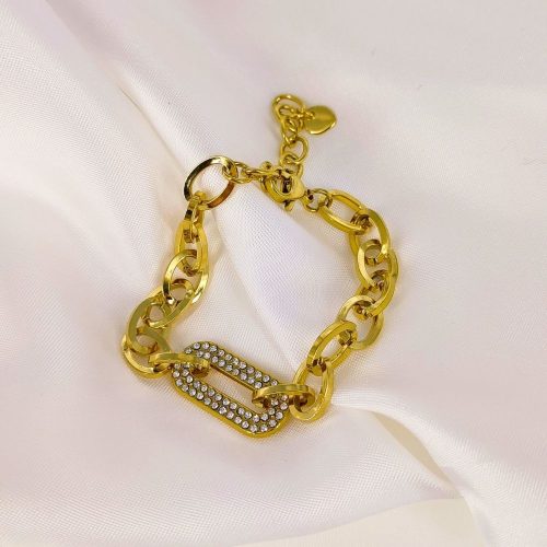 Ατσάλινο βραχιόλι χρυσό Rebecca bracelet