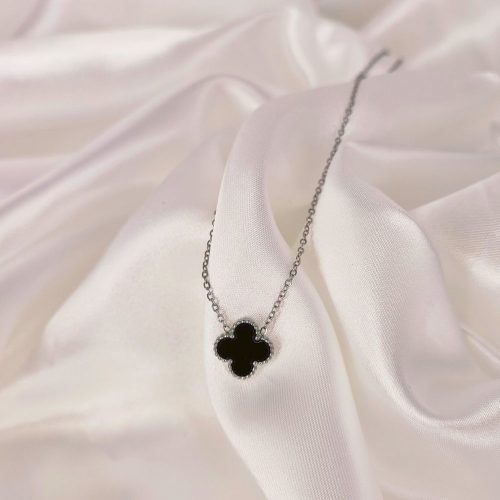 Ατσάλινο κολιέ Black Clover necklace