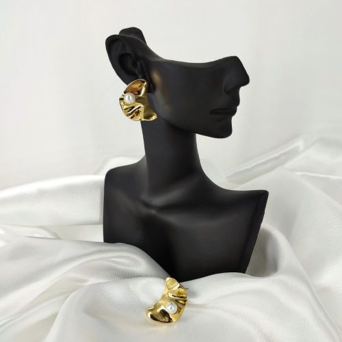 Ατσάλινα σκουλαρίκια χρυσό Livina earrings