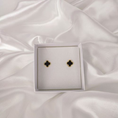 Ατσάλινα σκουλαρίκια χρυσό/μαύρο Oliver earrings
