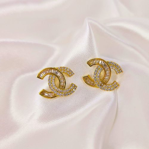 Σκουλαρίκια χρυσό CC gold earrings L