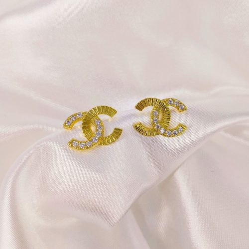Σκουλαρίκια χρυσό CC gold earrings S