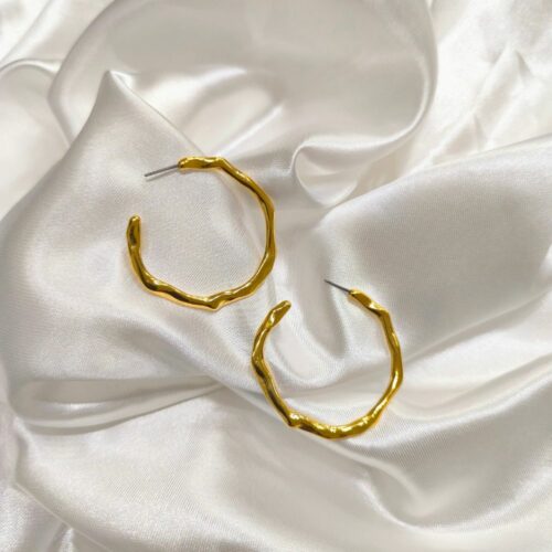 Ορειχάλκινα σκουλαρίκια κρίκοι χρυσό Indi earrings