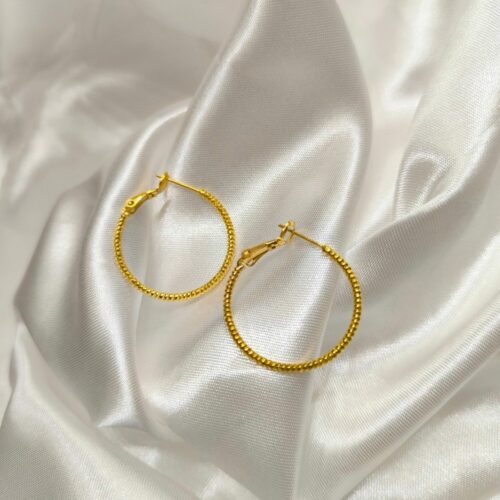 Ορειχάλκινα σκουλαρίκια κρίκοι χρυσό Luna earrings
