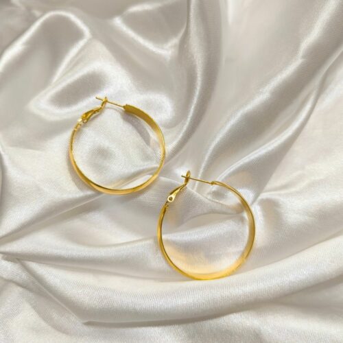 Ορειχάλκινα σκουλαρίκια κρίκοι χρυσό Nova earrings