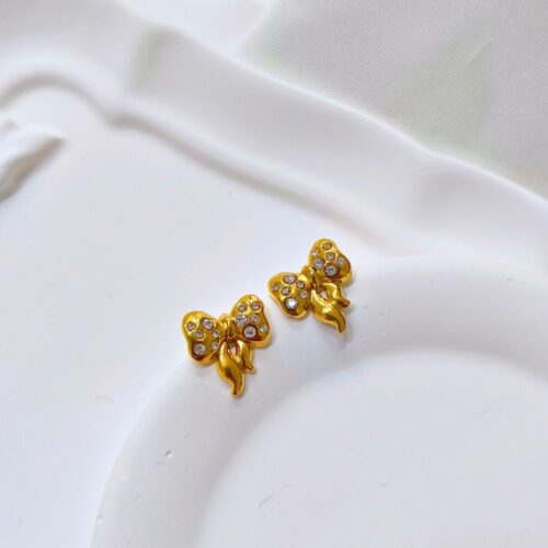 Bow earrings (gold)