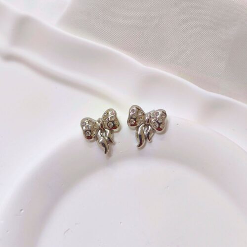 Bow earrings (silver)