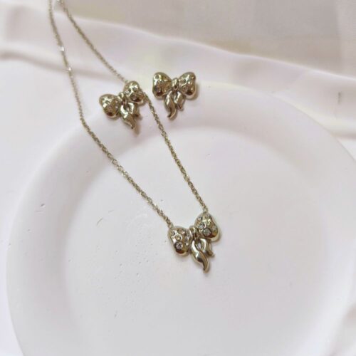 Bow earrings (silver)